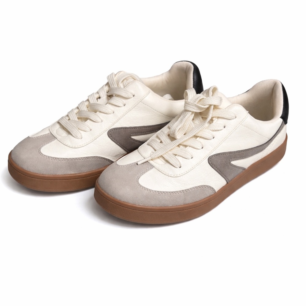 Dolce Vita Cream and Brown Women’s Sneakers